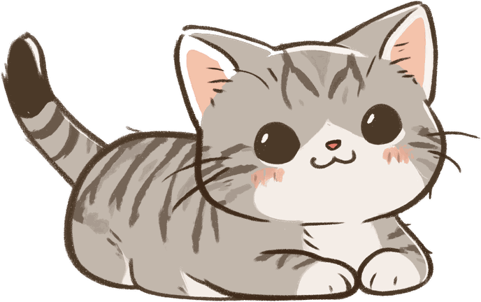 Loki in a calm cat loaf